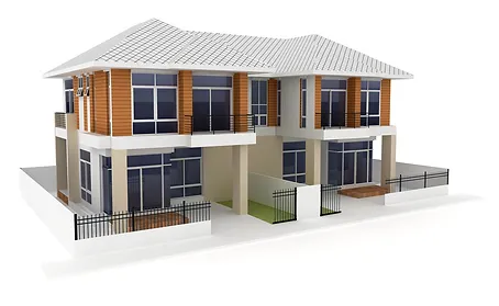 3d rendered house